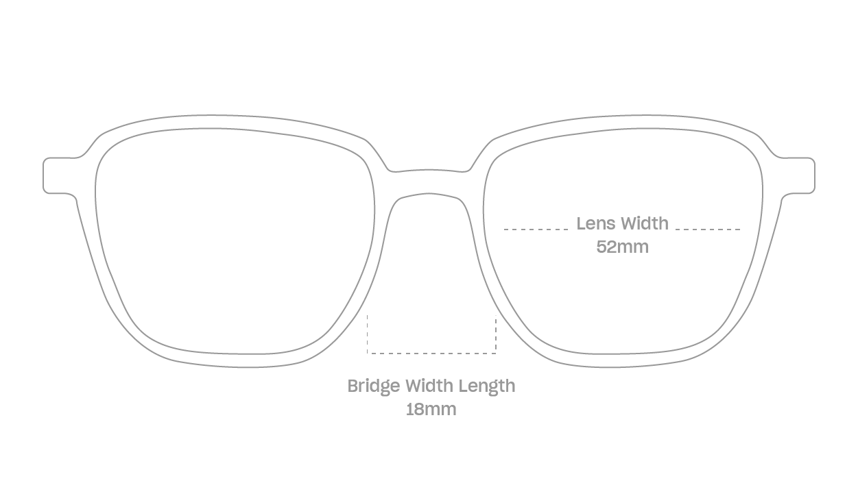 measurement::lens width Jensen Eyeglasses square acetate