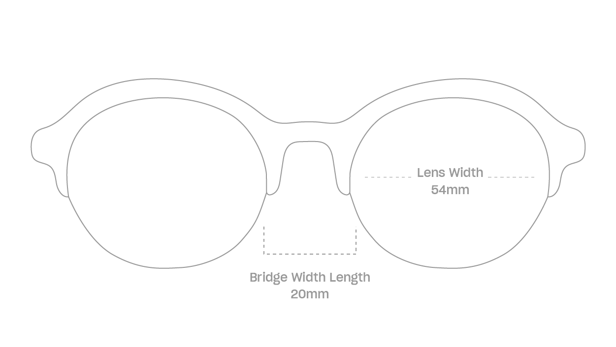 measurement::lens width Linus Eyeglasses round acetate