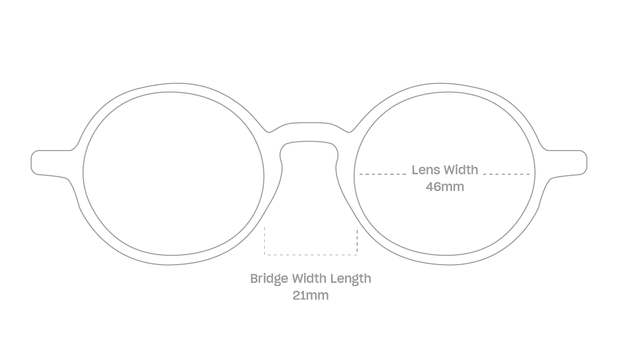 measurement::lens width Ono+ Eyeglasses round acetate