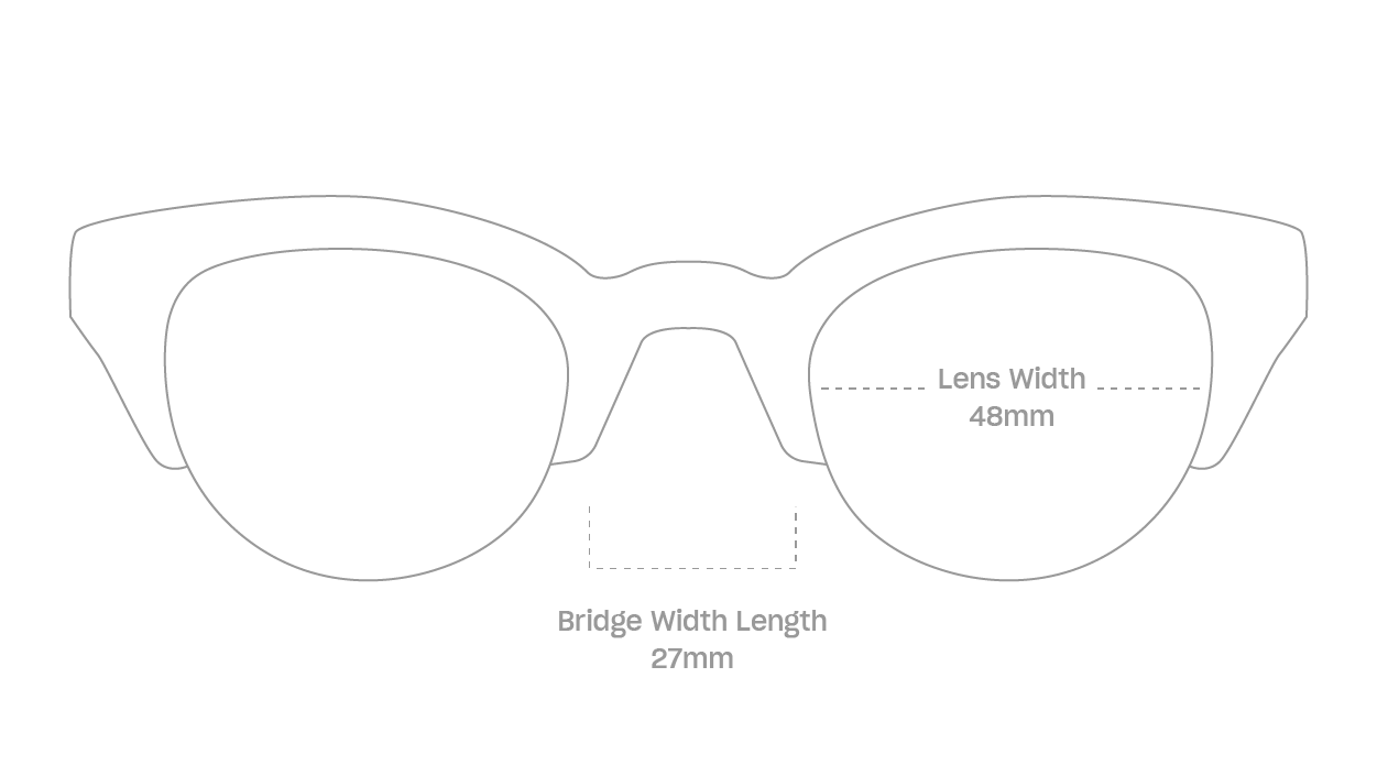 measurement::lens width Peggy Eyeglasses cat eye acetate