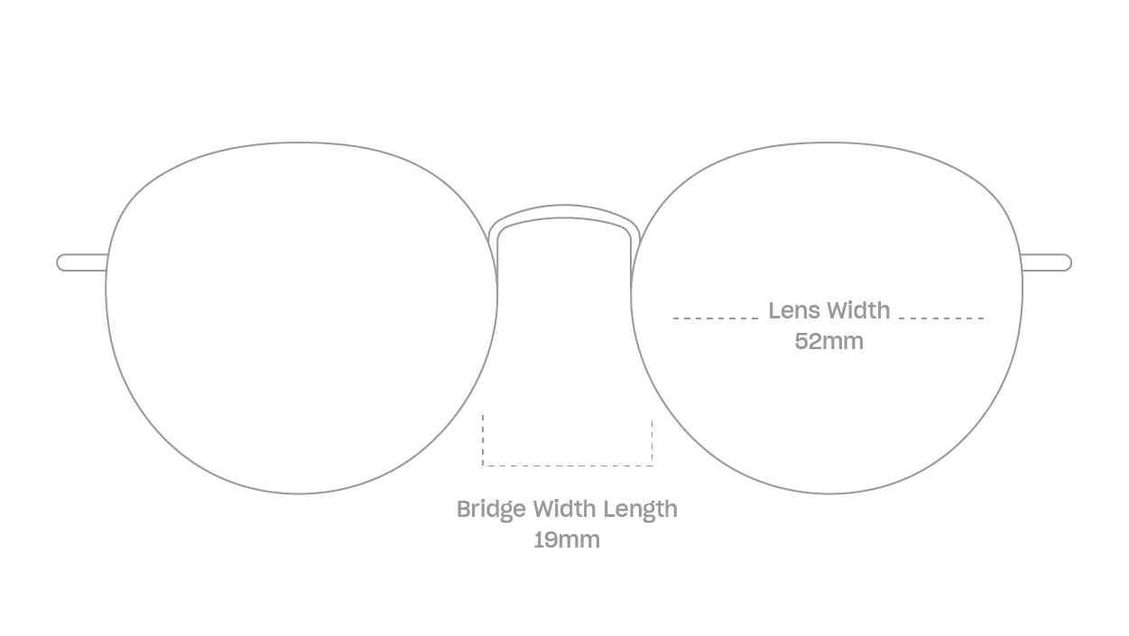 measurement::lens width Reagan Eyeglasses round metal