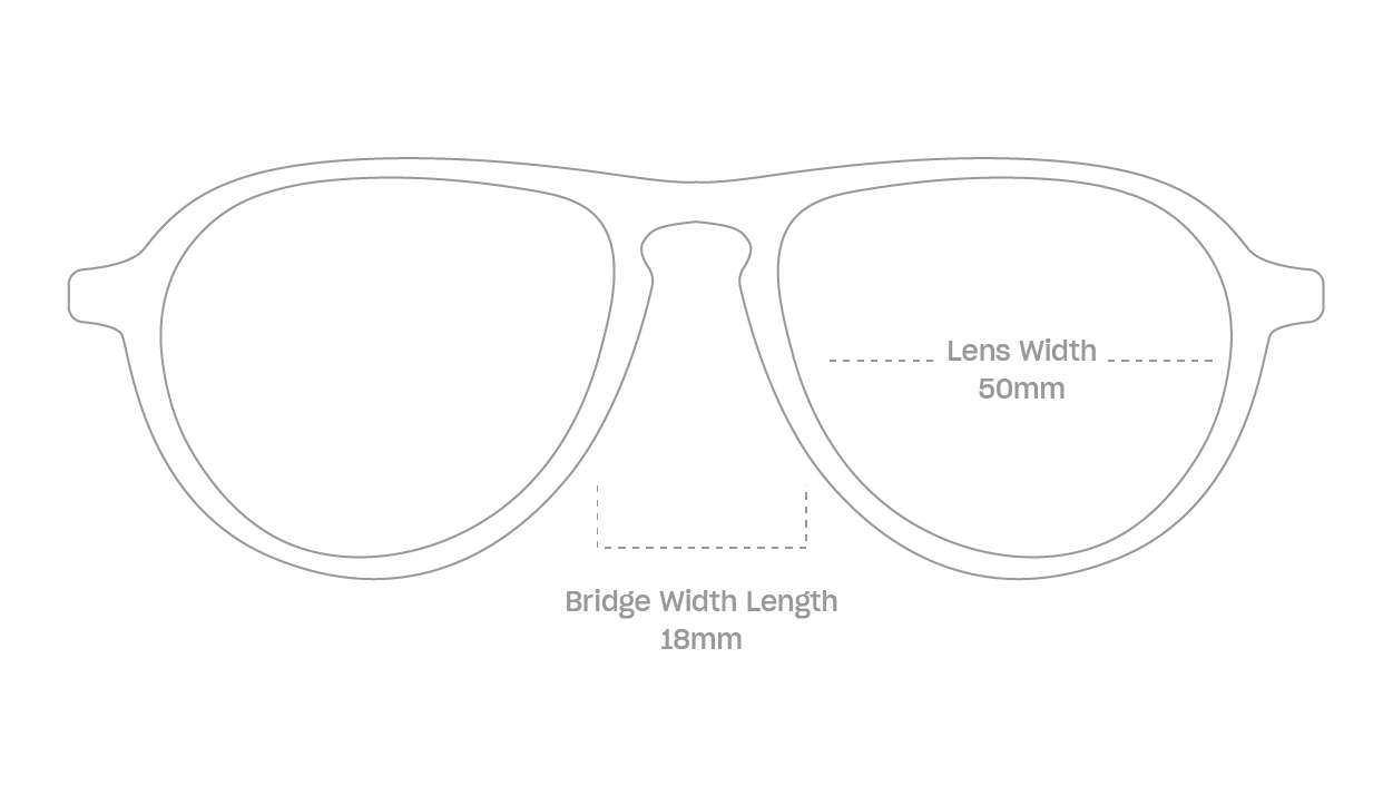 measurement::lens width Ronan Sunglasses pilot plastic metal