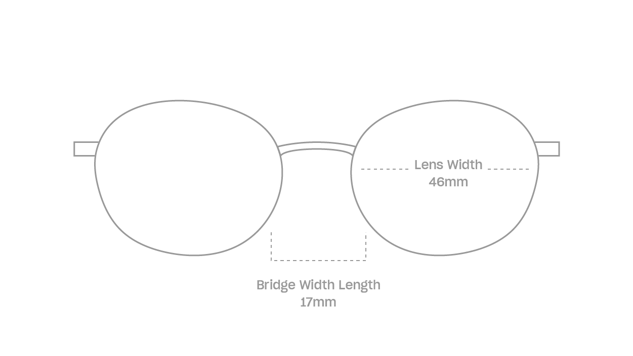 measurement::lens width Rory Eyeglasses round metal