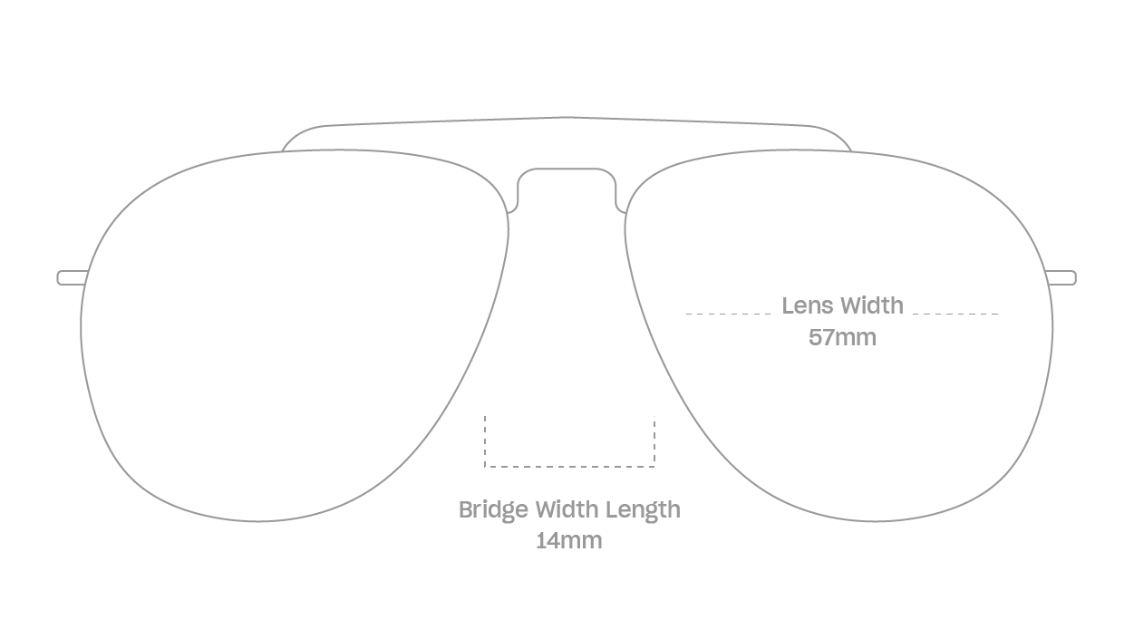 measurement::lens width Sloane Sunglasses pilot metal