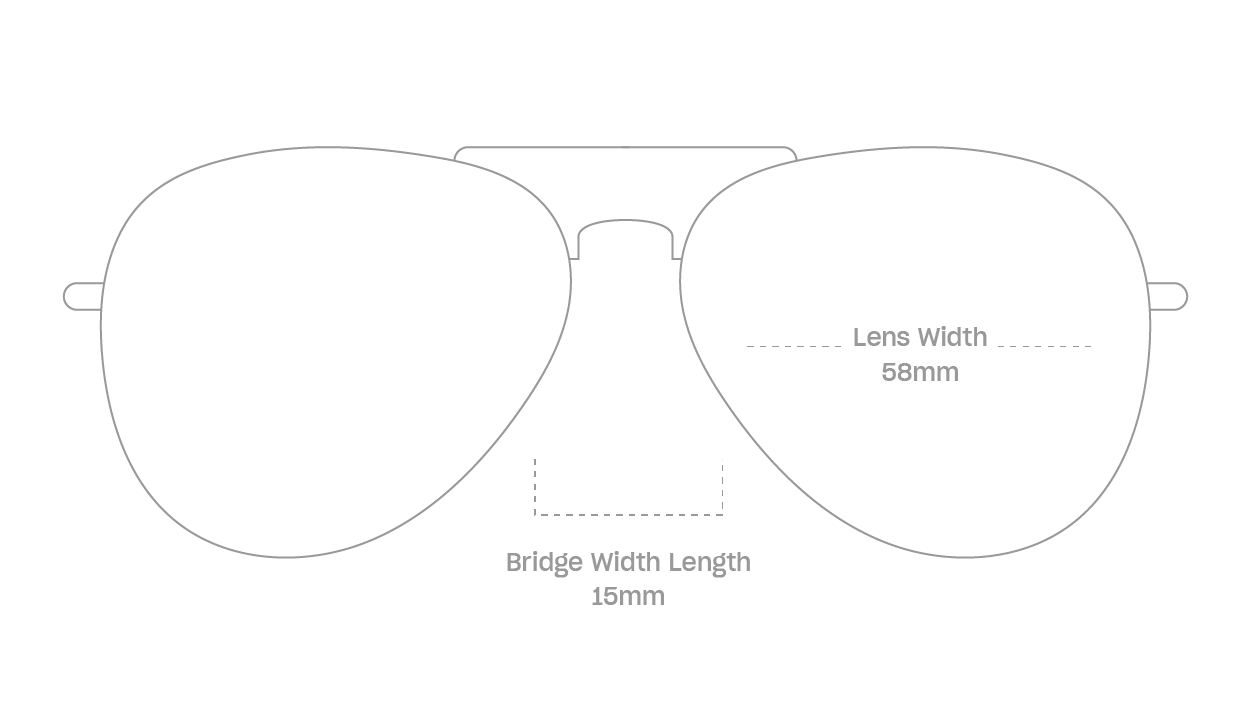 measurement::lens width Taylor Sunglasses pilot  metal