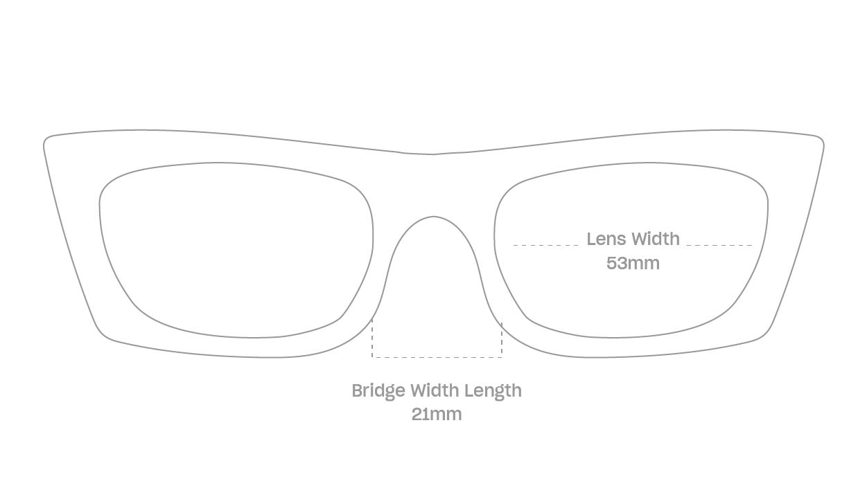 measurement::lens width Zio Sunglasses cat eye plastic