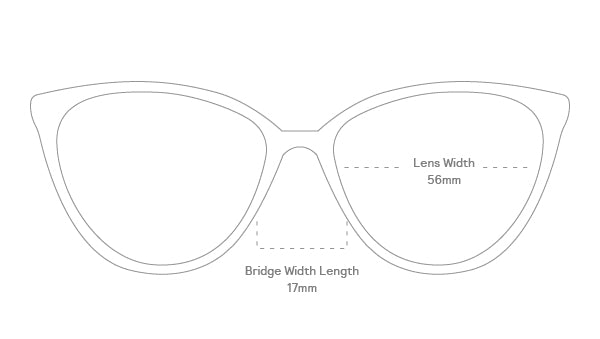 measurement::lens width Kiko Sunglasses cat eye metal