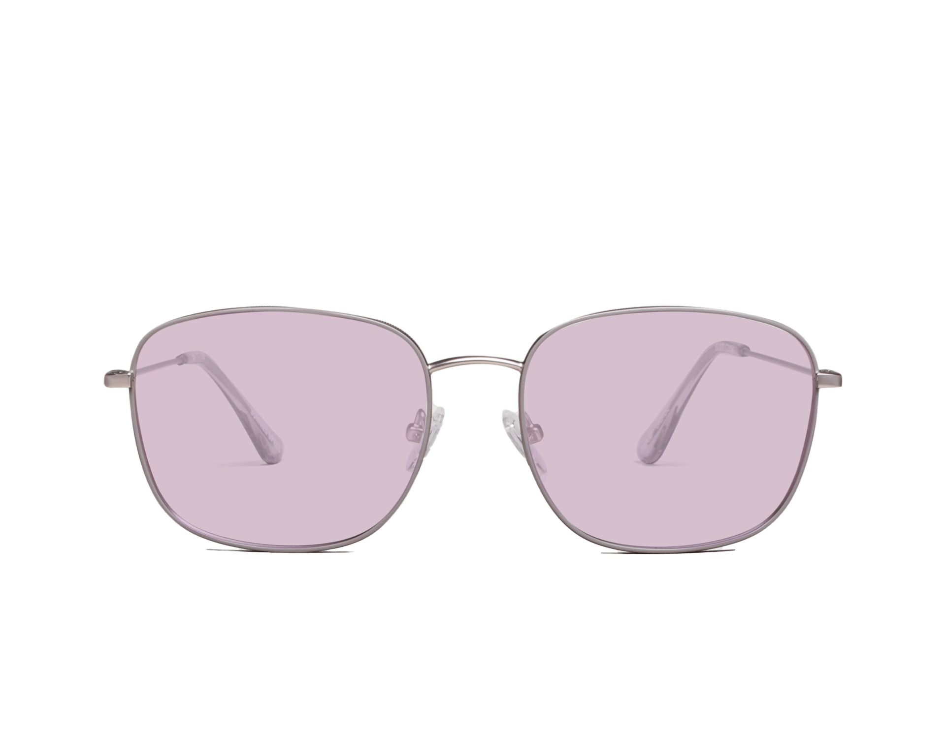 Luca Transparent Pink Square Sunglasses